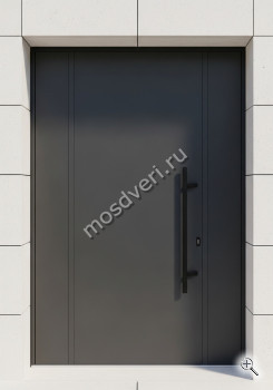 Входная дверь широкая в частный дом серая - купить от производителя Мосдвери Входная дверь широкая в частный дом серая