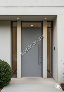 Широкая входная дверь для загородного дома серого цвета - купить от производителя Мосдвери Широкая входная дверь для загородного дома серого цвета